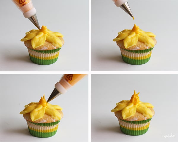 Daffodil-buttercream-cupcake