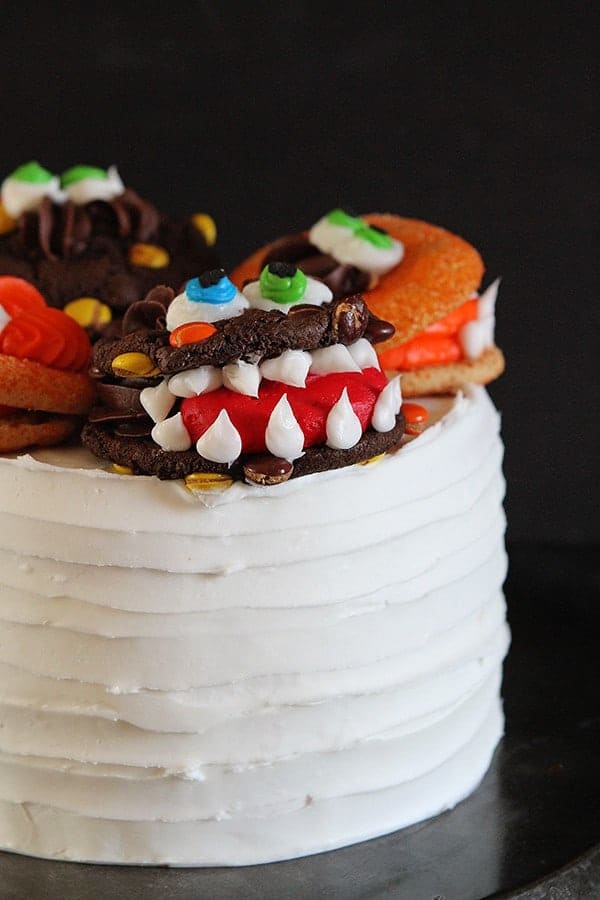 怪物蛋糕与饼干{饼干装修教程}# #万圣节饼干#蛋糕