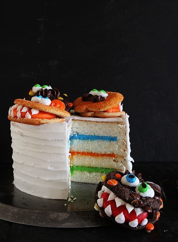 怪物蛋糕与饼干{饼干装修教程}# #万圣节饼干#蛋糕