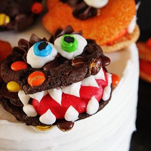 怪兽蛋糕和怪兽饼干{饼干装饰教程}#万圣节#饼干#蛋糕