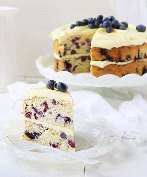 柠檬蓝莓蛋糕柠檬奶油乳酪