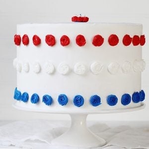爱国红白蓝蛋糕!