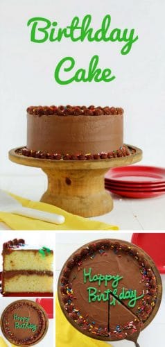完美的生日蛋糕食谱由黄色蛋糕和搭配最好的自制巧克力奶油!你过生日的孩子一定会喜欢的!在www.9108666.com上更多简单而有创意的烘焙甜点!
