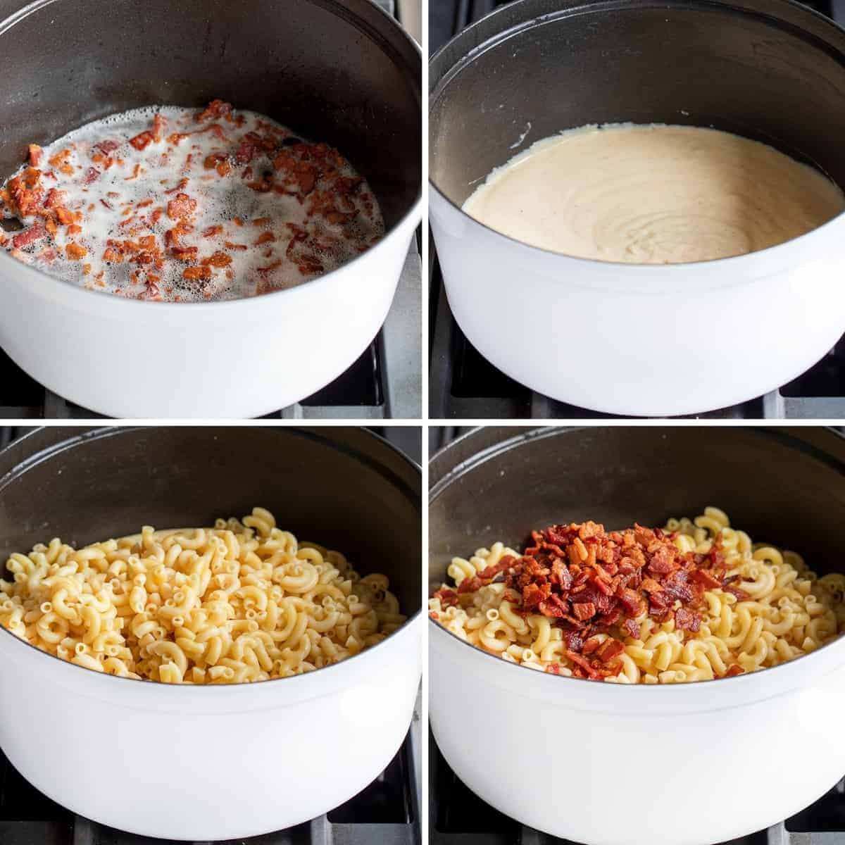 如何制作培根通心粉和奶酪