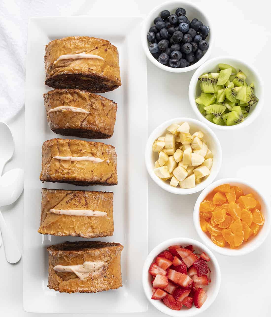 彩虹填充法式吐司的制作过程