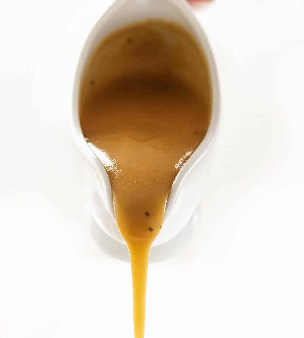 Pouring Bacon Turkey Gravy