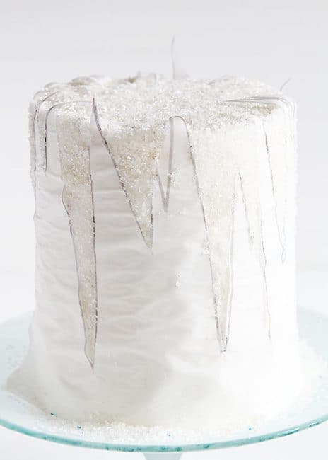 如何使冰柱~迪斯尼的“冻结”激发了夹心蛋糕!# # elsaandanna # elsacake # annacake # layercake冻结