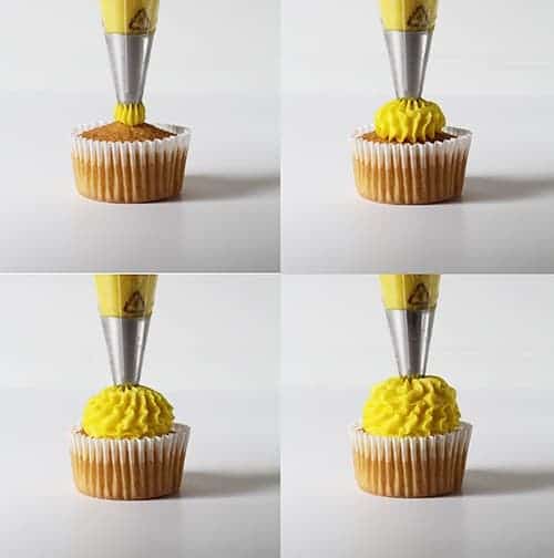 四种纸杯蛋糕装饰技巧，使用大号法国星形tip #cucpakes #纸杯蛋糕装饰#管道教程