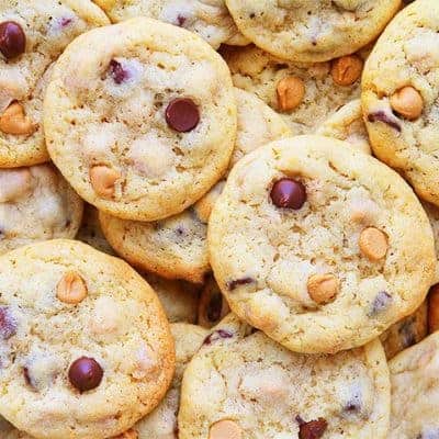 巧克力片和花生酱片饼干!