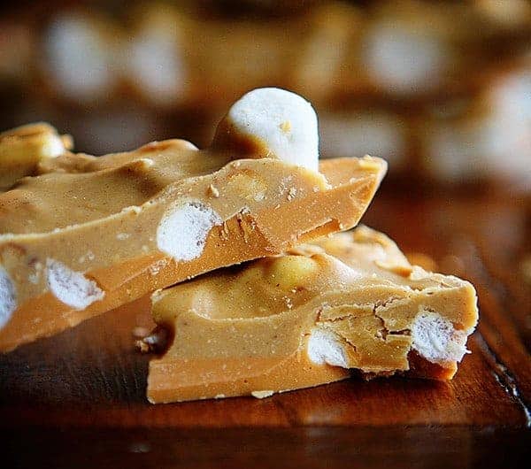 奶油糖果巧克力花生酱和棉花糖皮!