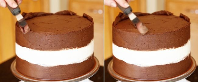 如何平滑奶油蛋糕的顶部边缘!