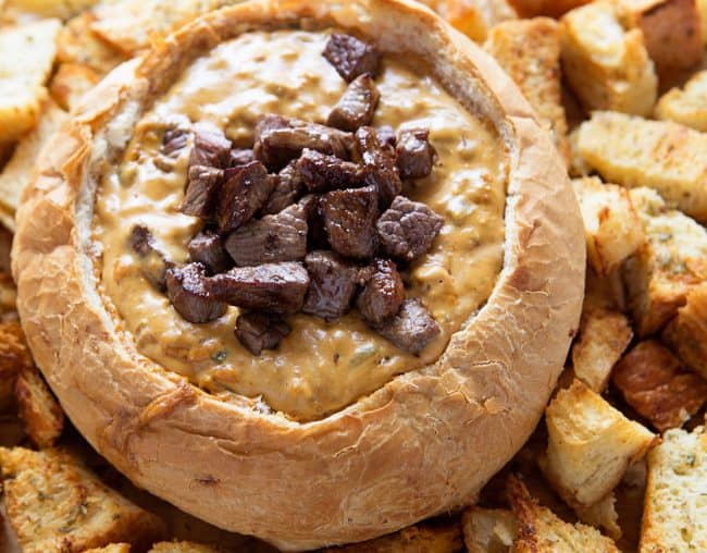 我自己做的经典费城芝士牛排蘸酱!