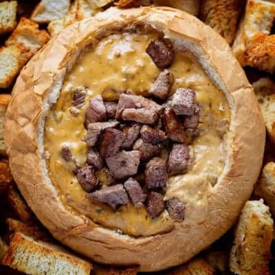 我自己做的经典费城芝士牛排蘸酱!