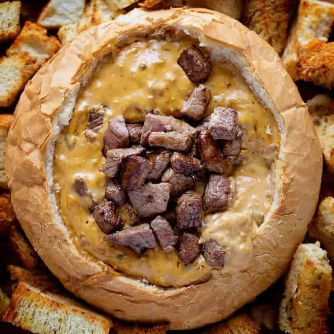 我自己做的经典费城芝士牛排蘸酱!