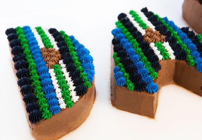 爸爸蛋糕的侧视图