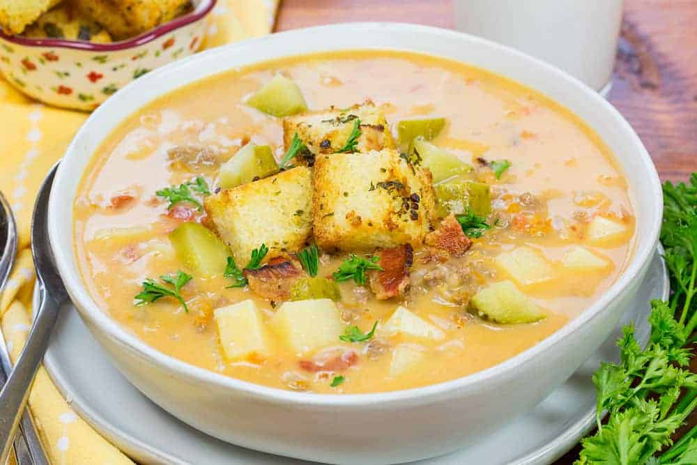 如何制作芝士汉堡汤