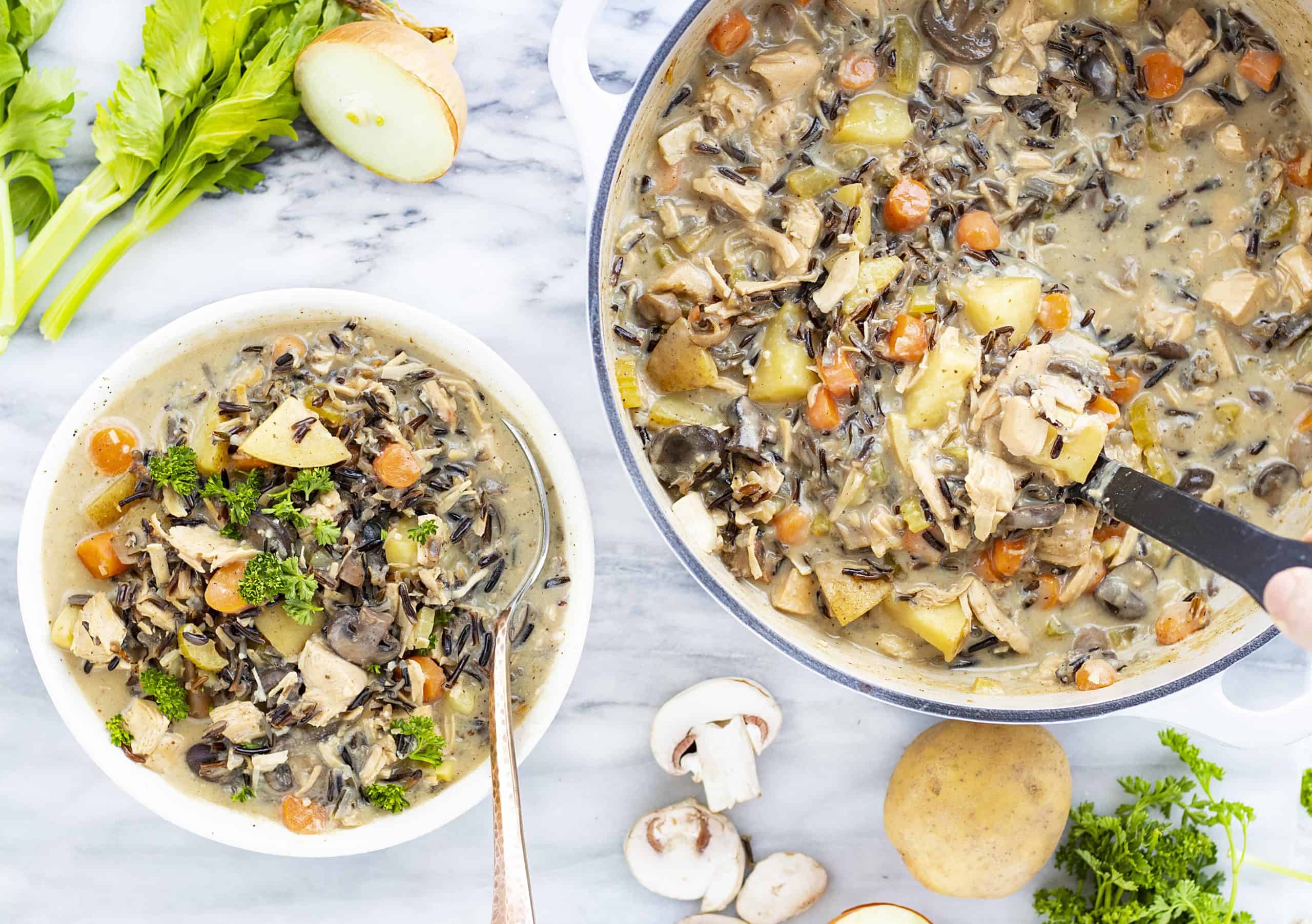安慰食物——鸡肉野生稻汤