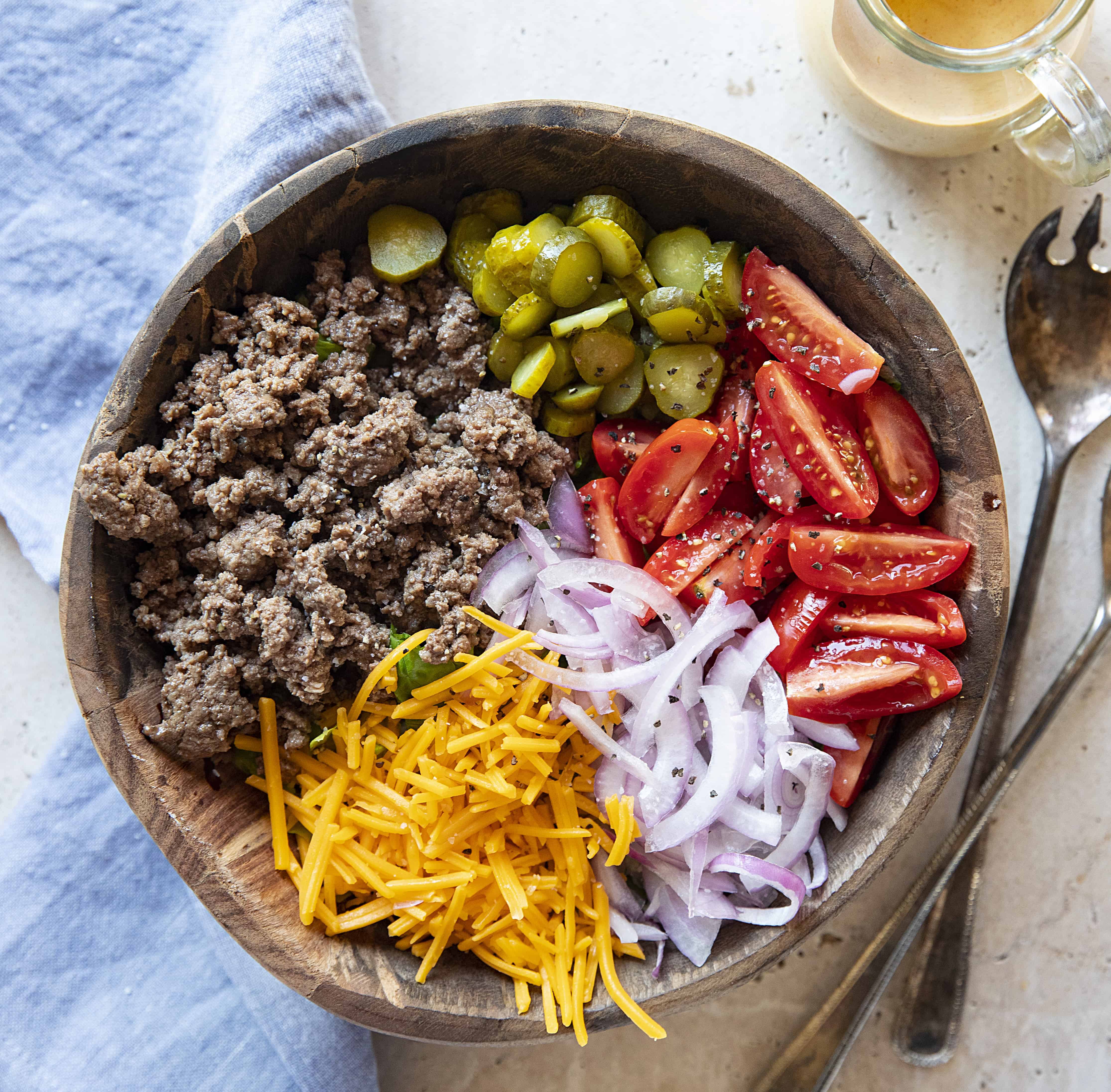 简易芝士汉堡沙拉gydF4y2Ba