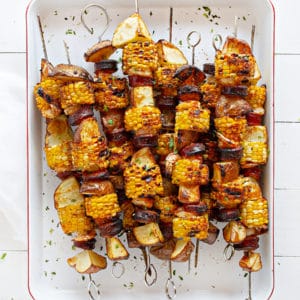 法人后裔虾香肠烤肉串