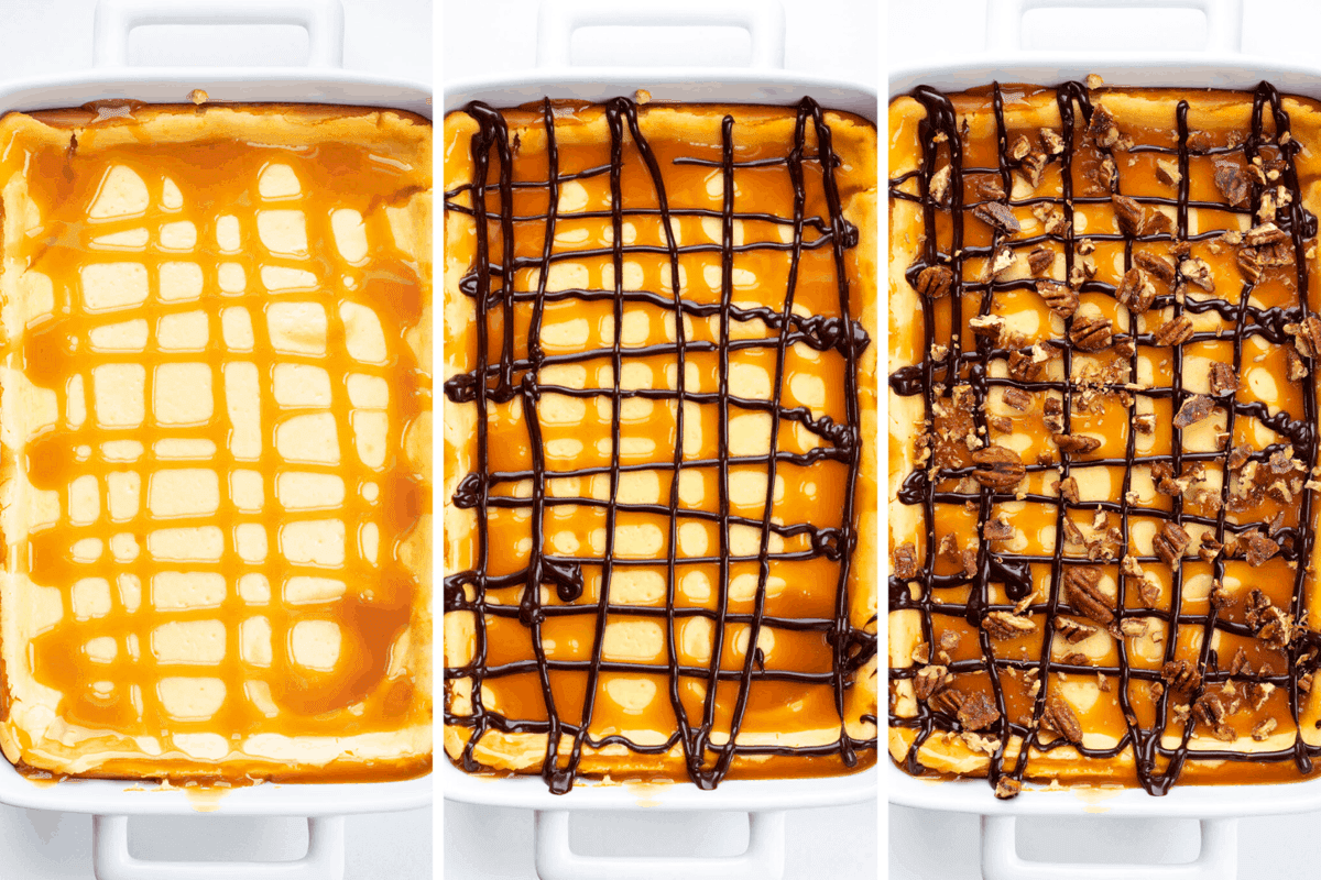 为海龟芝士蛋糕添加配料